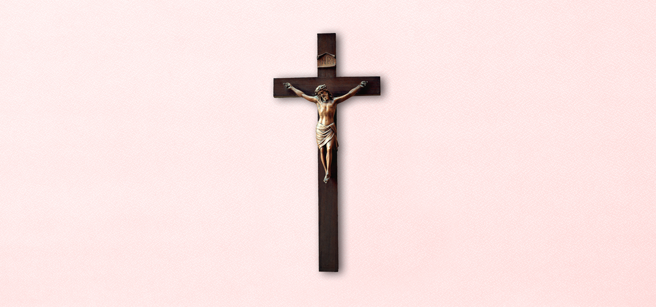 Crucifix Pink Faux